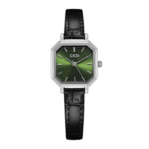Reloj de Cuarzo Octagonal para Hombre, Caja de Acero Inoxidable, Correa de Cuero, Esfera Analógica de 38 mm, Reloj de Moda Minimalista - Product Image 3