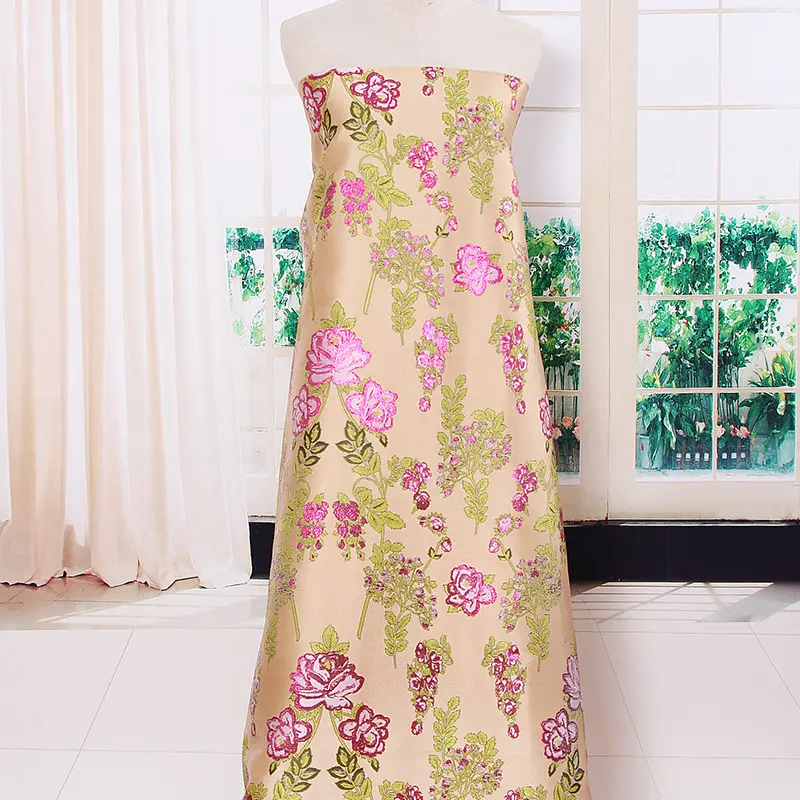 Tissu Jacquard à motifs floraux, étoffe personnalisé de haute qualité pour vêtements