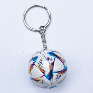 2026 Mini Champions League Football PVC Keychain Souvenir Embossed Printing Eco-Friendly Durable Luxury Design for Football