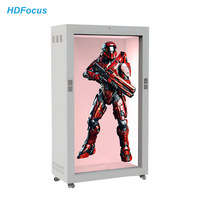 Vitrine holographique 3D transparente LCD de 65, 75, 86 pouces, écran publicitaire vidéo non tactile pour exposition