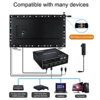 Boîte de synchronisation HDMI 4x1 USB 2.0 adaptateur de lumière LED 4K 60Hz 3D 1080P boîte de synchronisation HDMI 4x1 commutateur HDMI commutateur noir