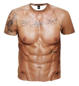T-shirts imprimés en 3D tendance pour hommes, manches courtes, fitness, corps musclé, t-shirt 3D pour <span class=keywords><strong>homme</strong></span>, streetwear, tee-shirt d'été décontracté, haut à <span class=keywords><strong>tatouage</strong></span> - Product Image 4