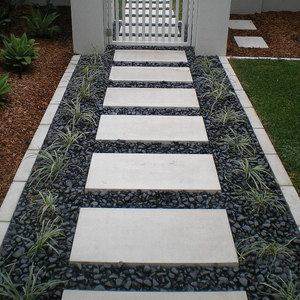 Ciottoli in Pietra Naturale Nera Lucidati a Specchio, Impermeabili, per Camminamenti e Paesaggistica, Eco-Sostenibili e Durevoli, Decorazione per Esterni - Product Image 6