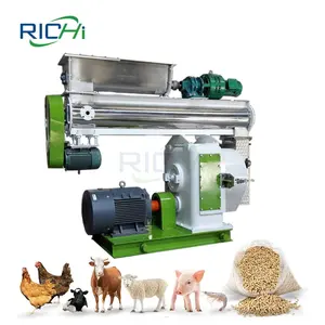 RICHI Máquina completa de alimentación animal para aves de corral de maíz y soja Precio