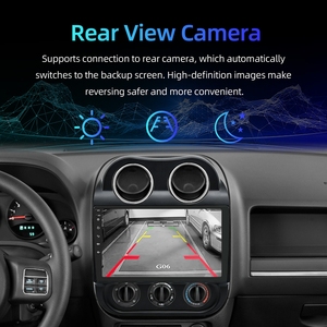 Autoradio Android Rhythm 10 pouces avec caméra de recul, commande au volant pour Jeep Patriot Compass 2010-2015, CarPlay sans fil - Product Image 5
