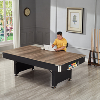 Mesa de Billar Plegable de 7FT/8FT Fácil de Instalar para Uso Doméstico con Tablero de Comedor