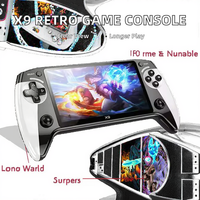 Console de jeu portable X9, 1500 mAh, écran HD 5,5 pouces, jeu vidéo rétro portable, multifonctionnel, Wi-Fi, système d'exploitation Linux, projet X