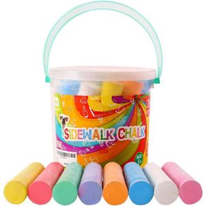 Hot Selling Kids Non Toxic Washable Rainbow Jumbo Dustless Gypsum Colored Sidewalk Chalk Set Custom Logo <b>Pavement</b> Street - Product Image 1