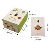 Cartes d'apprentissage personnalisées pour enfants, jeux de cartes flash éducatives, design personnalisé, jouet d'étude préscolaire, double face, durable