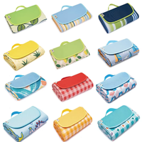 Manta de Picnic Impermeable Oxford Resistente JLD, para Exteriores y Playa, Portátil para Camping y Senderismo, Diseño Rectangular de 0.2mm de Grosor