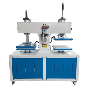 Presse à chaud pneumatique automatique à double tête pour gaufrage et transfert thermique plat pour logos de vêtements - Product Image 5