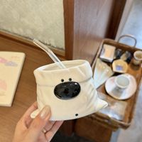 Mug à lait en céramique créatif motif dessin animé, exquis pour la maison, avec sac fourre-tout mignon motif chiot, tendance sur internet