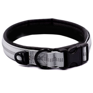 <b>Pet</b> Neck <b>Collar</b> Reflective Nylon Dog <b>Collar</b> For Large Dogs Black Green Gray Colored Grid Simple Style - Product Image 2