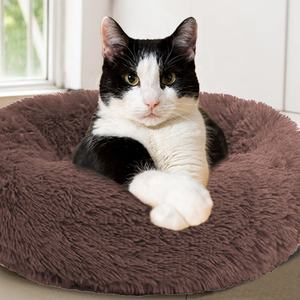 BunnyHi MW001 Base antideslizante Calentamiento Acogedor Calmante Redondo Donut Productos para mascotas Cojín para gatos Camas Perros Cama suave para perros humanos para mascotas - Product Image 4