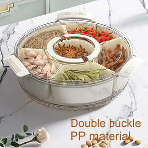 Nhà Bếp Nhựa Xoay Trong Suốt Chống Ẩm Không Thấm Nước Treo Thực Phẩm Khô Lưu Trữ Kẹo Snack Gia Vị Container Hộp Xử Lý - Product Image 5