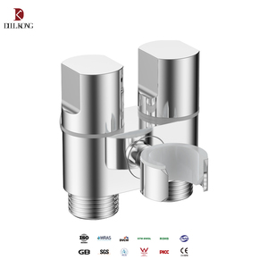 1 in 2 Out Brass Faucet G1/2 Double Control Angle Valve for Bathroom Toilet <strong>Bidet</strong> <strong>Sprayer</strong> - Product Image 1