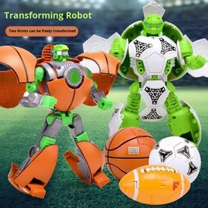 Transforming Metal Basketball <strong>Robot</strong> <strong>Football</strong> Warrior Children's Badminton Battle Police Toy Boy Model - Product Image 2