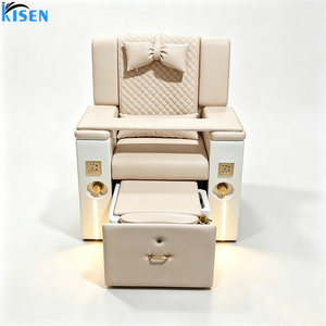 Mobilier de salon de beauté KISEN, luxe moderne, spa électrique pour les pieds, massage, chaise multifonctionnelle pour manucure et pédicure inclinable - Product Image 3