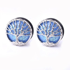 Utilisé dans les oreilles étirées, outils médicaux pour protège-<span class=keywords><strong>oreille</strong></span>, incrustation, 5 pièces, en acier médical, opale bleue, <span class=keywords><strong>arbre</strong></span> <span class=keywords><strong>de</strong></span> <span class=keywords><strong>vie</strong></span> - Product Image 6