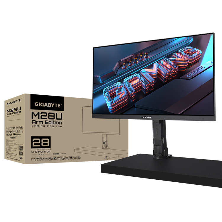 中古 GIGABYTE M28U 28インチ 4K 144Hz エルゴトロン付き ディスプレイ