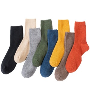 <b>Wool</b> <b>Socks</b> Women Mid Calf Slouch Solid Color Thermo Warm Autumn Winter Casual <b>Socks</b> Zhuji Style - Product Image 5