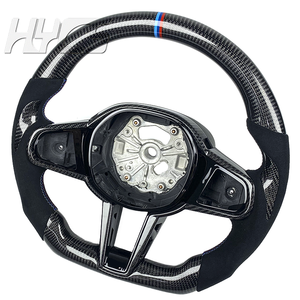 Volant de course personnalisé en cuir véritable et fibre de carbone pour l'amélioration de l'intérieur de la voiture, pour BMW G20 G30 G80 G82 I3 I4 M2 M3 M4 - Product Image 2