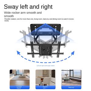 Soportes y carros de <span class=keywords><strong>TV</strong></span> ultrafinos para <span class=keywords><strong>Xiaomi</strong></span> Hisense TCL <span class=keywords><strong>40</strong></span>-75 <span class=keywords><strong>pulgadas</strong></span> con soporte de pared móvil y colgador telescópico - Product Image 4