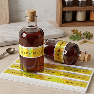 Etiqueta Adhesiva de Vinilo Impresa Personalizada, Impermeable, de Alta Calidad, <span class=keywords><strong>para</strong></span> Botellas de Jarabe <span class=keywords><strong>para</strong></span> la <span class=keywords><strong>Tos</strong></span>, <span class=keywords><strong>para</strong></span> Alimentos y Aceite de Oliva - Product Image 1