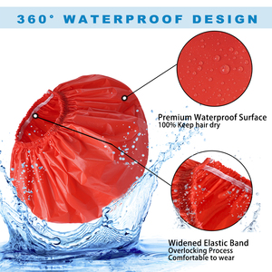 Mũ tắm không thấm nước cho phụ nữ, mũ tắm cực lớn, mũ tắm siêu lớn có thể tái sử dụng Mũ tóc cho tóc xoăn dài dày - Product Image 5