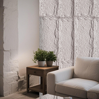 Panneau mural en pierre décorative en mousse compressée insonorisante de grande taille pour l'intérieur et l'extérieur, panneau mural en pierre PU 3D, fond de télévision