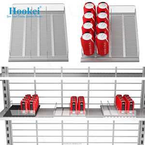 Wholesale Hanging Aluminium Roller Beverage Refrigerator <b>Shelf</b> Pusher System Supermarket Retail Drinks Organizer Fridge Hookei - Product Image 3