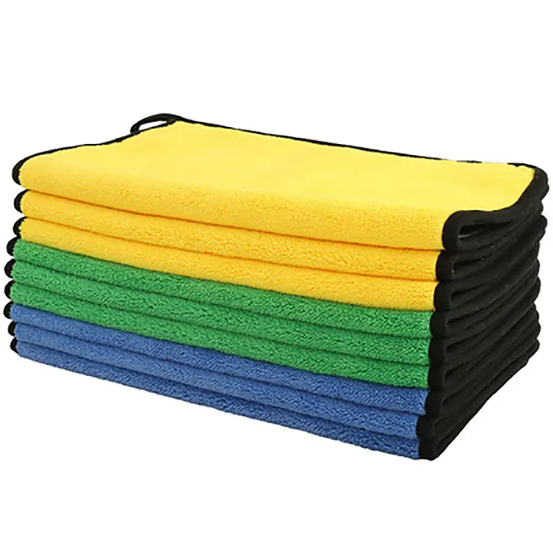 Double sided car wash towel coral velvet car wipe thickened absorbent car cleaning cloth