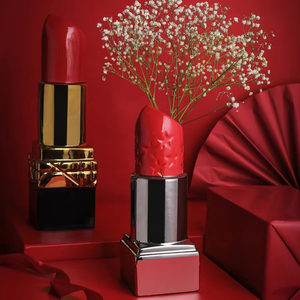 Grandi centrotavola matrimonio di lusso marca ornamenti creativi per la decorazione della tavola di casa oro rosso fiore argento rossetto <span class=keywords><strong>vaso</strong></span> di ceramica - Product Image 1