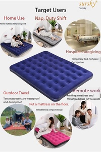 Matelas gonflable <span class=keywords><strong>2</strong></span> <span class=keywords><strong>places</strong></span> en PVC imperméable, matelas <span class=keywords><strong>de</strong></span> camping au design contemporain, matelas pour la maison - Product Image 4