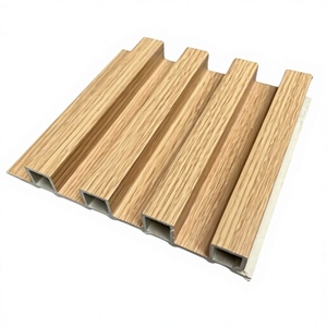 Panel de Pared Ranurado de WPC Impermeable, Revestimiento Decorativo de Pared Interior, Compuesto de Madera y Plástico, Densidad de 0.55-0.6 g/cm3 - Product Image 1