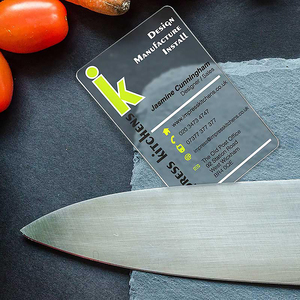 Carte de visite personnalisée en PVC transparente, imperméable, recto-verso, avec lamination et <span class=keywords><strong>impression</strong></span> offset du logo de la marque pour l'emballage et les <span class=keywords><strong>cartes</strong></span> nominatives - Product Image 2