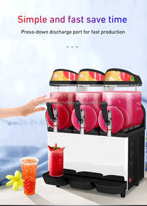 Automatic New 3x12Liter Double Tanks Motor Frozen Drink Smoothie Making <b>Machine</b> Italian Malaysia Juice <b>Slush</b> Maker - Product Image 1