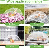 Grande et haute couverture alimentaire en maille, type tente parapluie pop-up, pour barbecues, extérieur, tentes moustiquaires et fêtes