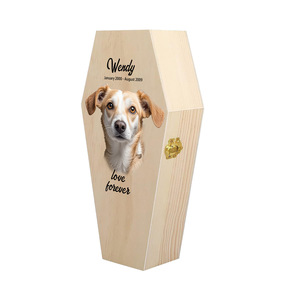 Nouveau produit : <span class=keywords><strong>cercueil</strong></span> et urne funéraire 2-en-1 en bois, imprimé sur mesure, moderne et mignon, <span class=keywords><strong>pour</strong></span> petits animaux (chien, chat, oiseau) - Product Image 1
