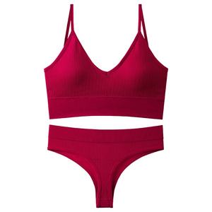 Usine Plusieurs Couleurs Sexy Sans Fil Push Up Culotte et Soutien-Gorge Ensemble pour les Femmes - Product Image 5