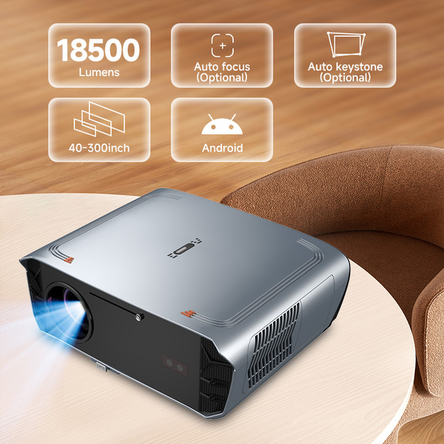 2026 OEM Smart Projectors 1080p 4K HD Projector with Stand Android Auto Focus Home Theater Beamer 4K Projectors