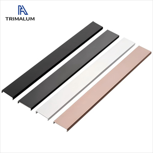 Sang Trọng Titan Kết Thúc U-Hồ Sơ Kim Loại Cắt Hợp Kim Nhôm Trang Trí Cạnh Đúc Cho Trần Lõm TV Gạch Phụ Kiện - Product Image 1