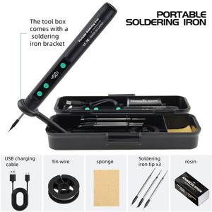 Reparación de soldadura de hierro inalámbrico de carga portátil USB Digital 5V15W Mini juego de plástico de código caliente para el hogar - Product Image 3