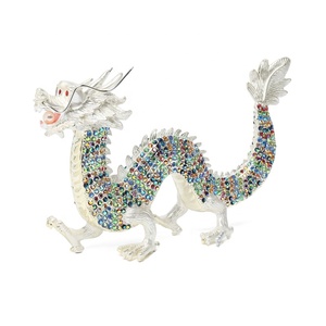 SHINNYGIFTS regali aziendali di fascia alta in smalto peltro ornamenti per ufficio in metallo pieno diamante con tecnica di placcatura modello zodiacale - Product Image 6