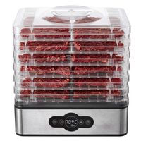 5-laags roestvrijstalen voedseldroger, energiezuinige fruit- en groentedroger met automatische uitschakeling voor jerky, kruiden & huisdiertreats