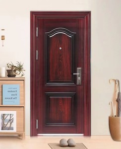 <span class=keywords><strong>Porte</strong></span> <span class=keywords><strong>de</strong></span> sécurité commerciale moderne en acier avec panneau latéral en verre et grille en acier inoxydable - Product Image 1