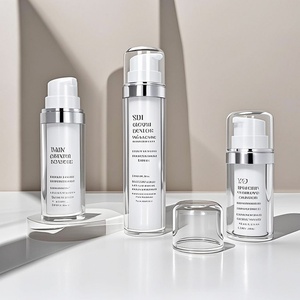 Eco Friendly 15 30 50 Ml Double-layer Plastic <b>Bottles</b> Refillable Cosmetic Packaging Airless Round Lotion <b>Pump</b> <b>Bottle</b> - Product Image 4