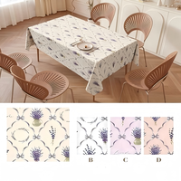 Nappes de table en PVC de luxe rétro, motif feuilles colorées peintes à la main, imperméables, rectangulaires, pour la décoration de tables à café et à manger