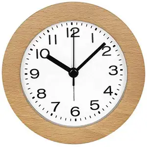 Japanese Wood Wake Up Snooze Classic Analog Modern Table Alarm Clock For bedroom High Decibel Old Fashion Cheap GOOD For Kids