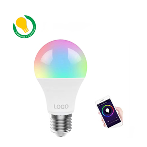مصباح <span class=keywords><strong>LED</strong></span> داخلي RGB بقوة 7 واط و9 واط مع قاعدة E27، تحكم ذكي عبر تطبيق Tuya WiFi، قابل لتغيير الألوان والتعتيم، مصنوع من البلاستيك الأبيض العصري لغرفة المعيشة - Product Image 1